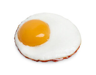 Delicious fried egg with yolk isolated on white