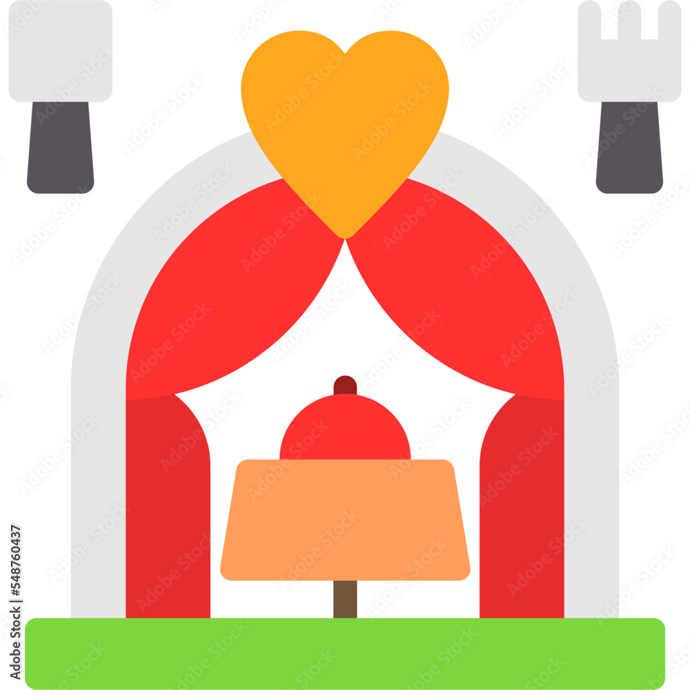 Sticker Wedding Dinner Icon