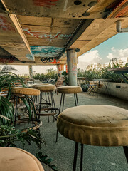 outdoor cafe in the garden