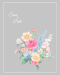 Watercolor Flower Collection ，watercolor flowers illustration