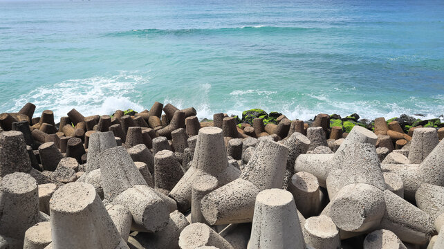 The Beautiful Seaside of Dwarka and Lighthouse, Dwarka, Gujarat, India.