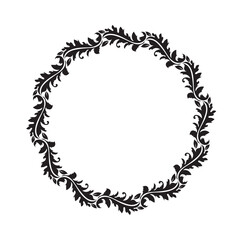 Floral round frame decoration. Perfect for invitations, greeting cards, quotes, blogs, Wedding Frames, posters