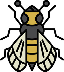 ミニ昆虫イラストアイコン 蜂