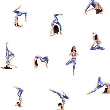 Yoga poses. Healthy Lifestyle, sport