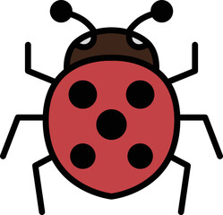 ミニ昆虫イラストアイコン てんとう虫
