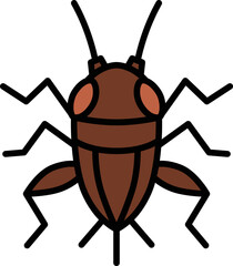 ミニ昆虫イラストアイコン コオロギ