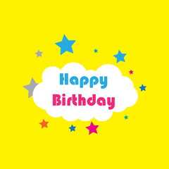 A happy birthday template design