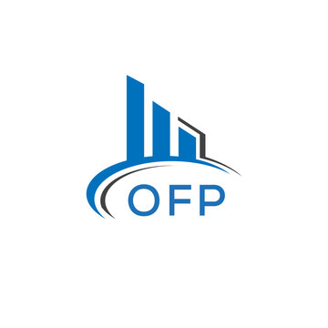 OFP letter logo. OFP blue image. OFP Monogram logo design for entrepreneur and business. OFP best icon.	
