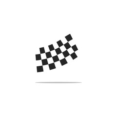 Fototapeta premium Race flag icon design