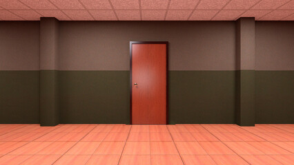 3D Rendering Business Hallway