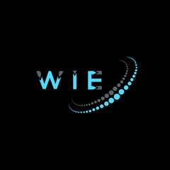 WIE letter logo creative design. WIE unique design.
