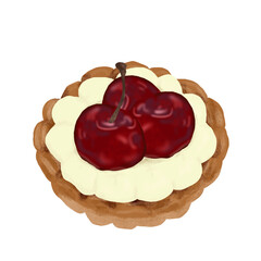 Fruit Pie. Delicious pastry with fruit topping.