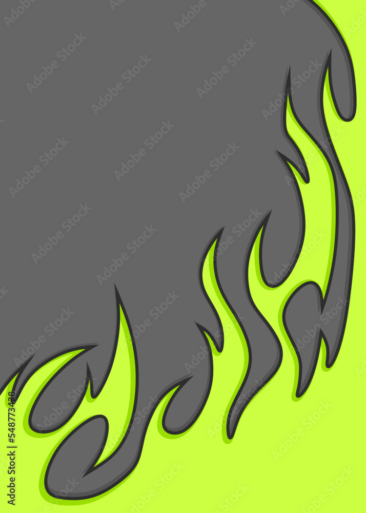 Poster simple background with flame pattern and with some copy space area