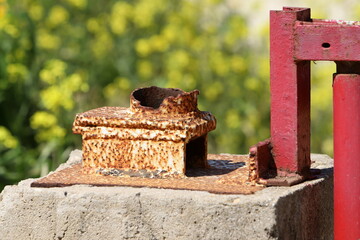 Old and rusty iron.