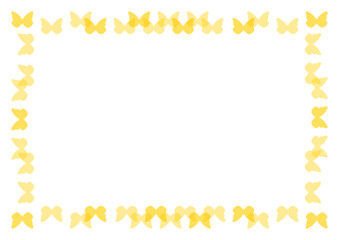 유치원명찰, 가로 편지지-03. 나비, 노란색