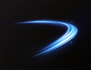 Light blue Twirl. Curve light effect of blue line. Luminous blue circle. Light blue pedistal, podium, platform, table. Vector PNG. Vector illustration	