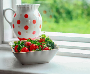strawberries in a bowl