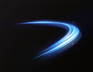 Light blue Twirl. Curve light effect of blue line. Luminous blue circle. Light blue pedistal, podium, platform, table. Vector PNG. Vector illustration	