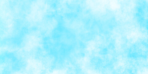 Cloudy blue sky background with puffy and blurry clouds, cloudy light blue watercolor background with various natural clouds and smoke. beautiful cloudy blue background for making any design.	