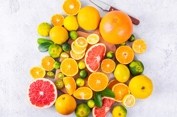 citrus fruit on wooden table
