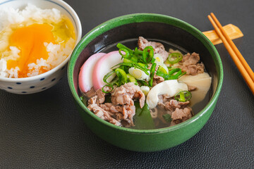 肉吸いと卵かけご飯