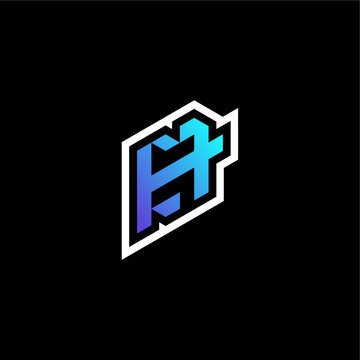 EA initial blue and white esport logo and monogram gaming ideas