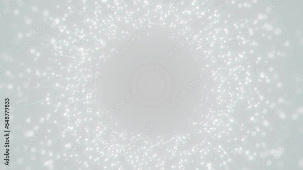 Poster abstract shining silver particles endless animation with bokeh. glitter luxury premium seamless loop