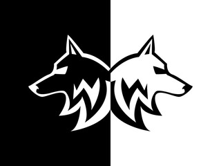 wolf head vector