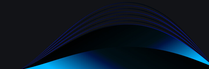 Modern abstract blue black banner background with light multiply and shiny effect vector illustration