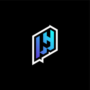 LY initial blue and white esport logo and monogram gaming ideas