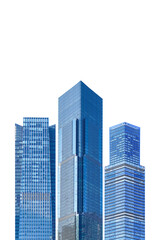 Fototapeta premium A collection of modern urban skyscrapers against a white background