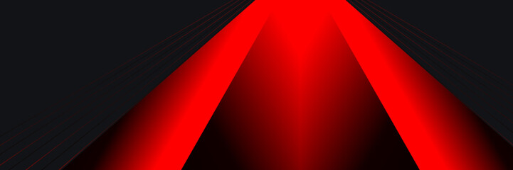 Abstract red wave curve smooth on black design modern background illustration