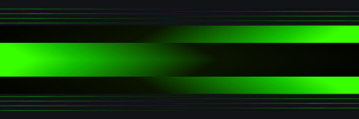 Vector Abstract shiny color green wave design element on dark background