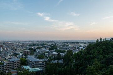 Cityscape view during afternoon (Ikeda, Osaka, Japan)