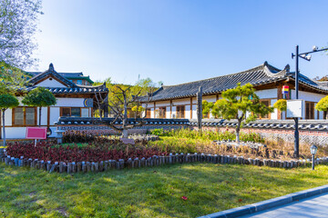 Landscape of Yanbian Korean Folk Garden, Jilin Province, China