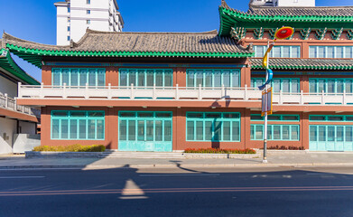 Landscape of Yanbian Korean Folk Garden, Jilin Province, China