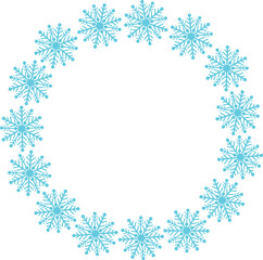 Fototapeta na wymiar Snowflakes frame card vector illustration