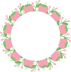 Strawberry frame card vector illustration
