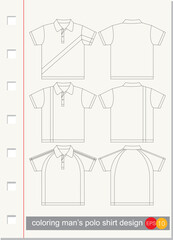 Man's polo shirt design Vector template 