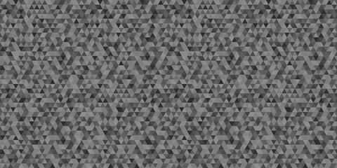 Tile pattern with triangles. Seamless abstract texture. Triangle multicolored background. Geometric wallpaper with stripes. Print for flyers, banners and textiles. Black and white illustration