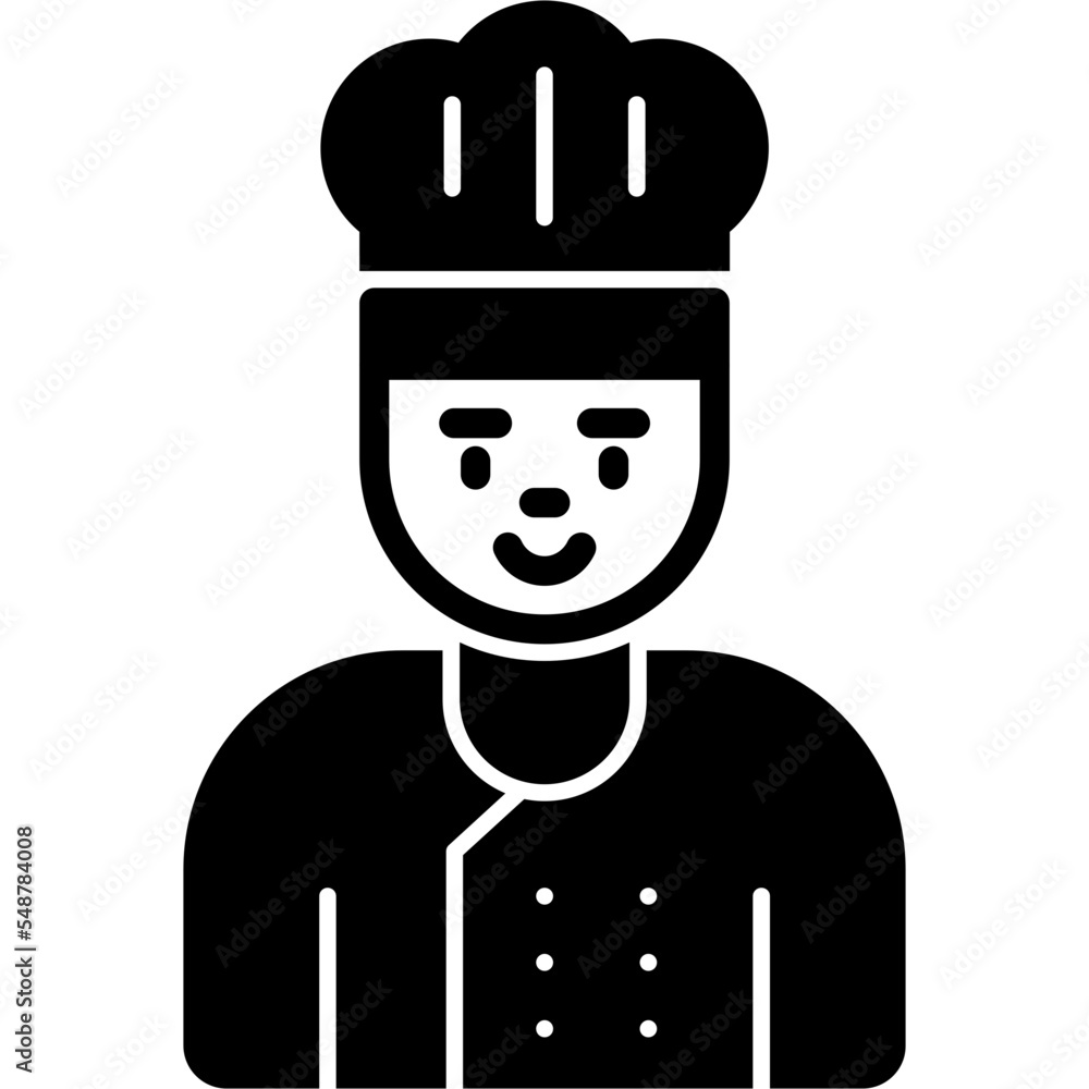 Wall mural chef icon