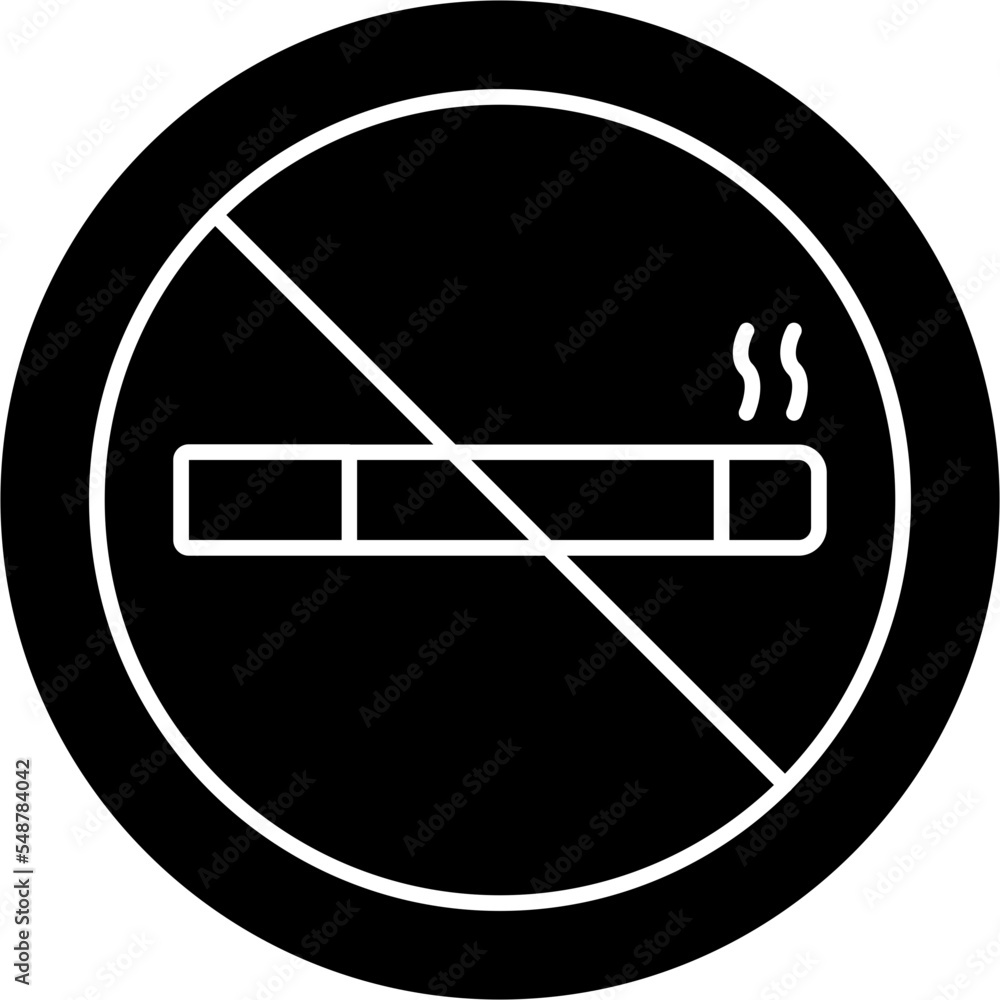 Sticker no smoking icon