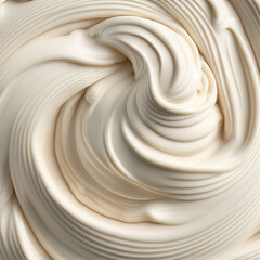 Mayonnaise swirl texture. AI render
