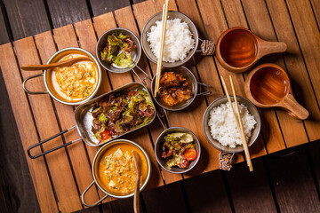  	アウトドア料理　Outdoor lunch at the cottage