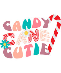 Candy cane cutie, Christmas t-shirt design,  retro christmas tshirt, T-shirt design png, png