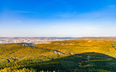 Autumn landscape of Maoer Mountain National Forest Park in Yanji, Jilin Province, China