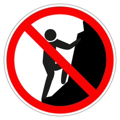 Panneau irlandais: escalade interdite - obrazy, fototapety, plakaty