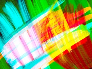 abstract colorful background with oil paint brushes