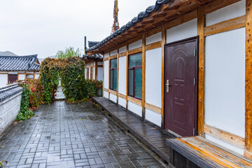 Rainy landscape of Chinese Korean centennial tribe