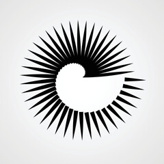 Lines in Circle Form . Spiral Vector Illustration .Technology round Logo . Design element . Abstract Geometric shape . Striped border frame for image